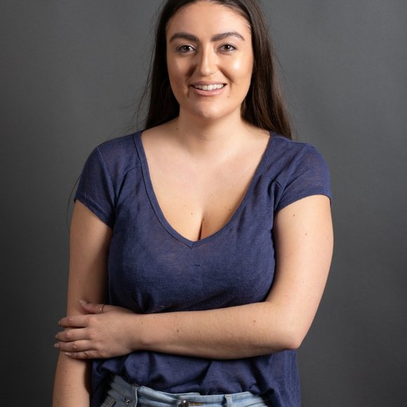 Blue V Neck Tee - Picture 2 of 9